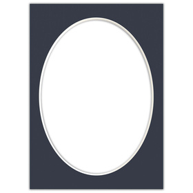 Passe partout 15x21 (13x18) OWAL GRANATOWE NAVY - LUCA Q5403