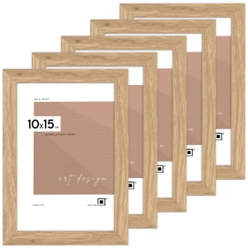 Pakiet ramek 5 szt. FDM 02 kolor dębowy 10x15 cm