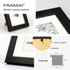 Ramka czarna HEN PASS 2 z passe-partout – rozmiar 21x29,7 cm (okienko 15x21 cm)