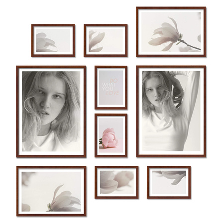 Zestaw brązowych ramek na 10 zdjęć PINIA 3 GF0011