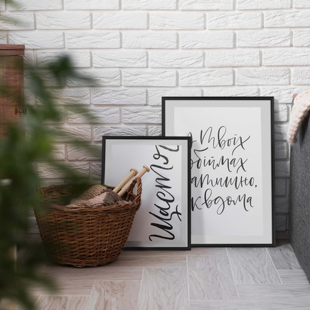 Ramka aluminiowa czarna QAL 40x60 cm