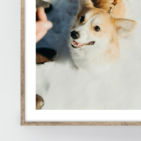 Ramka drewniana FIT 0 w kolorze jasnego drewna 50x70 cm