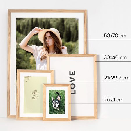 Ramka z drewna surowego RAW 50x70 cm