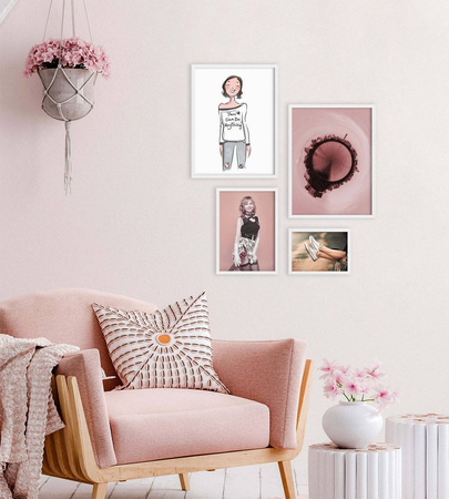 Zestaw białych ramek na 4 zdjęć HIT 01 GF0008