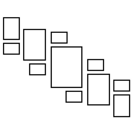 Zestaw białych ramek na 11 zdjęć PINIA 1 GF0030 L