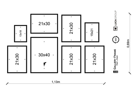 Zestaw brązowych ramek na 16 zdjęć HIT 33 CORNER GF0009