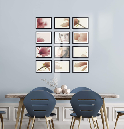 Zestaw czarnych ramek na 12 zdjęć PINIA 2 GF0018