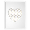 Ramka SERCE - biała - Ramka z passe partout o rozmiarze 30x40 cm