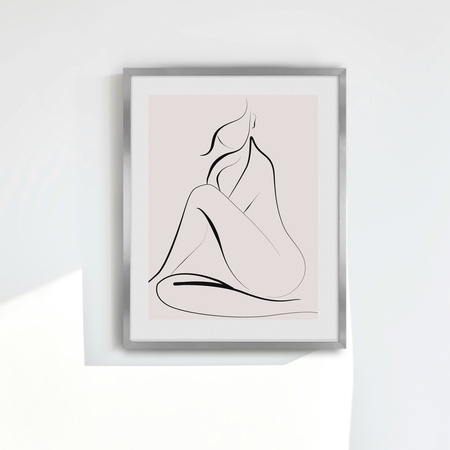 Ramka srebrna HEN S 40x50 cm