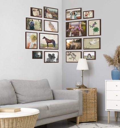 Zestaw brązowych ramek na 16 zdjęć HIT 4 CORNER GF0009