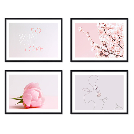 Zestaw czarnych ramek na 4 zdjęcia PINIA 2 GF0015