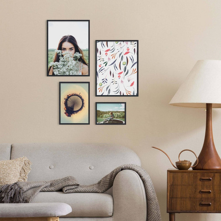 Zestaw czarnych ramek na 4 zdjęć PINIA 2 GF0008