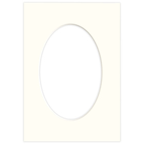 Passe partout 15x21 (10x15) BIAŁY OWAL OFF WHITE  LUCA Q5104