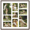 Foto Galeria 50x50 cm - ramka z passe partout na 9 zdjęć 10x15 cm 15x21 cm 10x10 cm brązowa