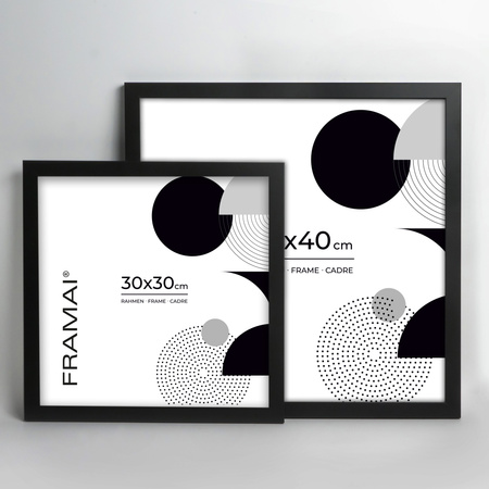 Ramka czarna HEN 2 30x30 cm