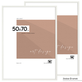 Pakiet 2 szt. białych ramek FDM 1 50x70 cm