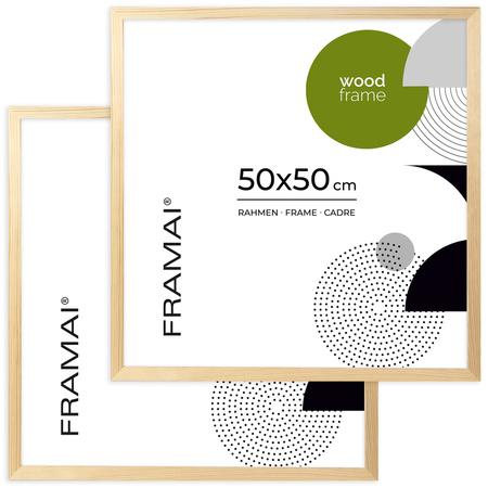 Ramka z drewna surowego RAW 50x50 cm