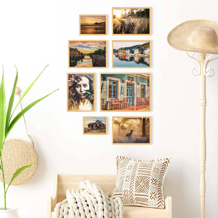 Zestaw naturanych ramek na 8 zdjęć PINIA 0 GF0009