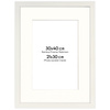 Ramka biała HEN PASS 1 z passe-partout – rozmiar 30x40 cm (okienko 21x30 cm)