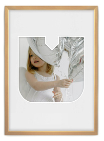 Ramka LITERKA "U" Jasne Drewno. Ramka z passe partout o rozmiarze 21x30 cm