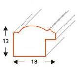 Ramka drewniana DRI P 4 9x13 cm