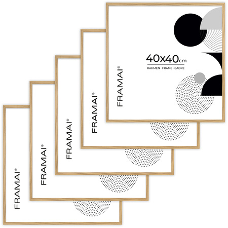Ramka na zdjęcia 40x40 cm w dębowym kolorze FDM 02 kwadratowa