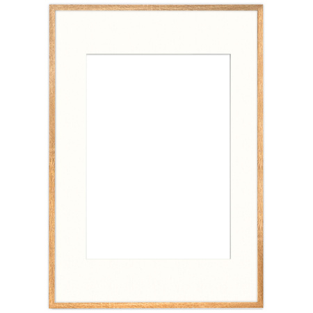 Ramka naturalna HEN PASS 01 z passe-partout – rozmiar 70x100 cm (50x70 cm)