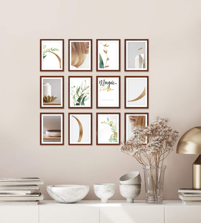 Zestaw brązowych ramek na 12 zdjęć PINIA 3 GF0019