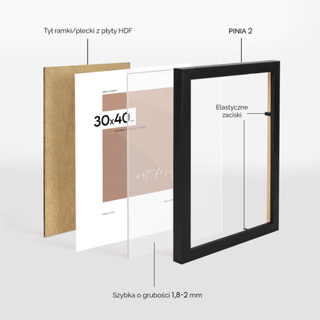 Pakiet ramek drewnianych 5 szt. PINIA 2 30x40 cm