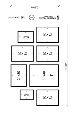 Zestaw białych ramek na 8 zdjęć PRESTO 1 GF0009