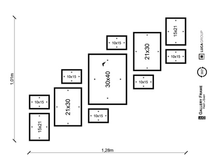 Zestaw białych ramek na 11 zdjęć PINIA 1 GF0030 R