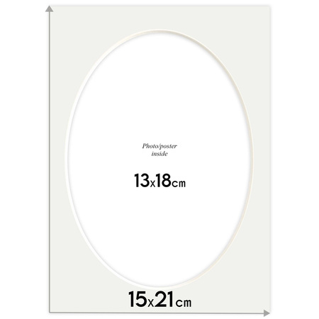 Passe partout 15x21 (13x18) OWAL BEŻOWE VANILLA - LUCA Q5204