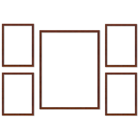 Zestaw brązowych ramek na 5 zdjęć PINIA 3 GF0046
