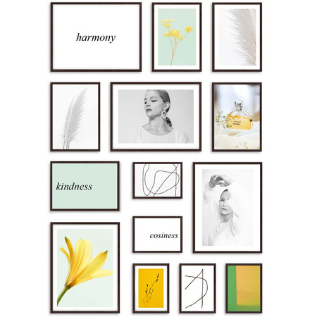 Zestaw brązowych ramek na 14 zdjęć PINIA 4 GF0001