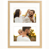 Foto Galeria w kolorze dębowym 21x30 cm - ramka z passe partout na 2 zdjęcia 10x15 cm