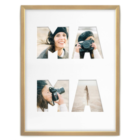 Ramka na zdjęcia MAMA jasne drewno. Ramka z passe partout o rozmiarze 30x40 cm