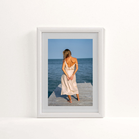 Pakiet białych ramek drewnianych 5 szt. DRWA 1 PAK 10x15 cm