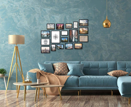 Zestaw czarnych ramek na 18 zdjęć PRESTO 2 GF0006