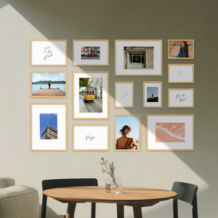 Zestaw naturalnych ramek na 14 zdjęć PRESTO 0 GF0001