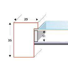 Ramka przestrzenna EXPO 3D MAX Czarna 25x25 cm (15,5x15,5cm)