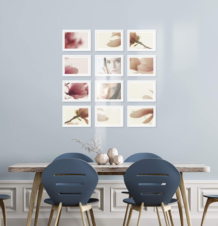 Zestaw białych ramek na 12 zdjęć PINIA 1 GF0018