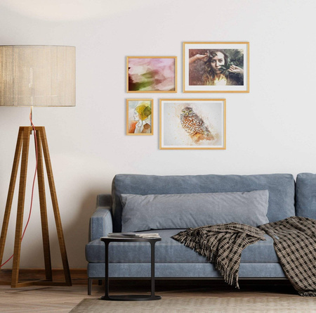 Zestaw naturalnych ramek na 4 zdjęć HIT 0 GF0008