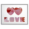 Ramka na zdjęcia LOVE - SZARE. Ramka z passe partout o rozmiarze 30x40 cm