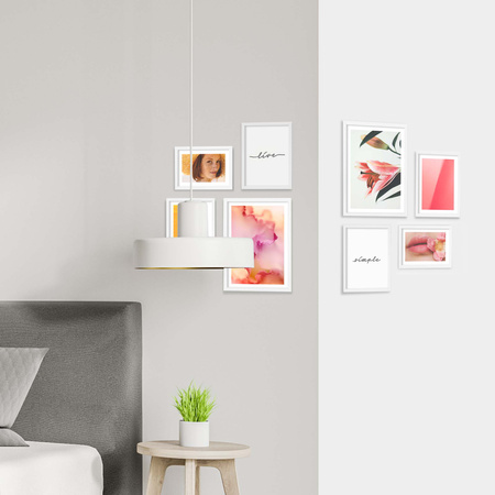 Zestaw białych ramek na 8 zdjęć PINIA 1 GF0043
