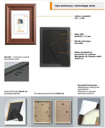 Ramka drewniana DRZ S 44 50x60 cm