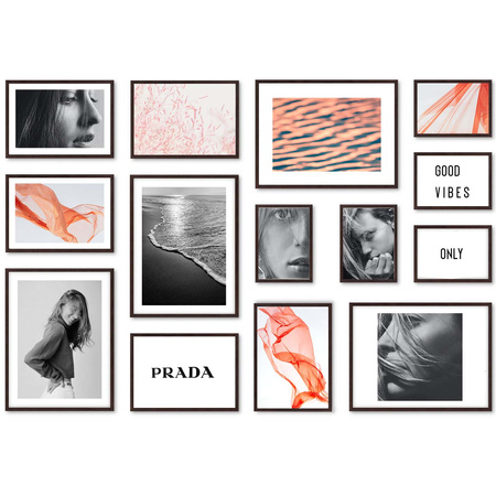 Zestaw brązowych ramek na 14 zdjęć PINIA 4 GF0001