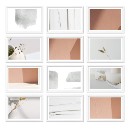 Zestaw białych ramek na 12 zdjęć PINIA 1 GF0021