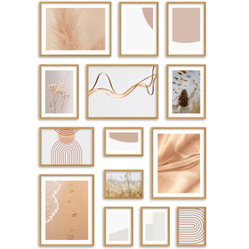 Zestaw jasnobrązowych ramek na 14 zdjęć PINIA 00 GF0001