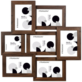 Multirama na 7 zdjęć MULTI  HEN 4 ramka na zdjęcia - brązowa
