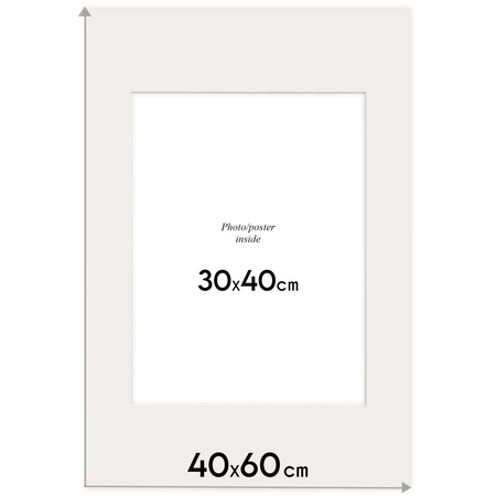 Passe partout 40x60 (30x40) LUCA Q5104 OFF WHITE - BIAŁY